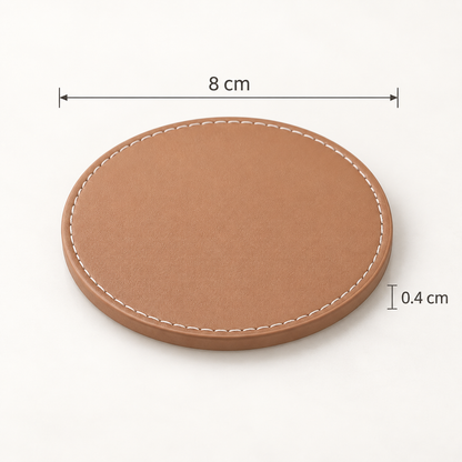 Minimal Leather Coaster Set – Soft Touch Drink Coasters for Coffee Tables, Mugs & Everyday Drinks
