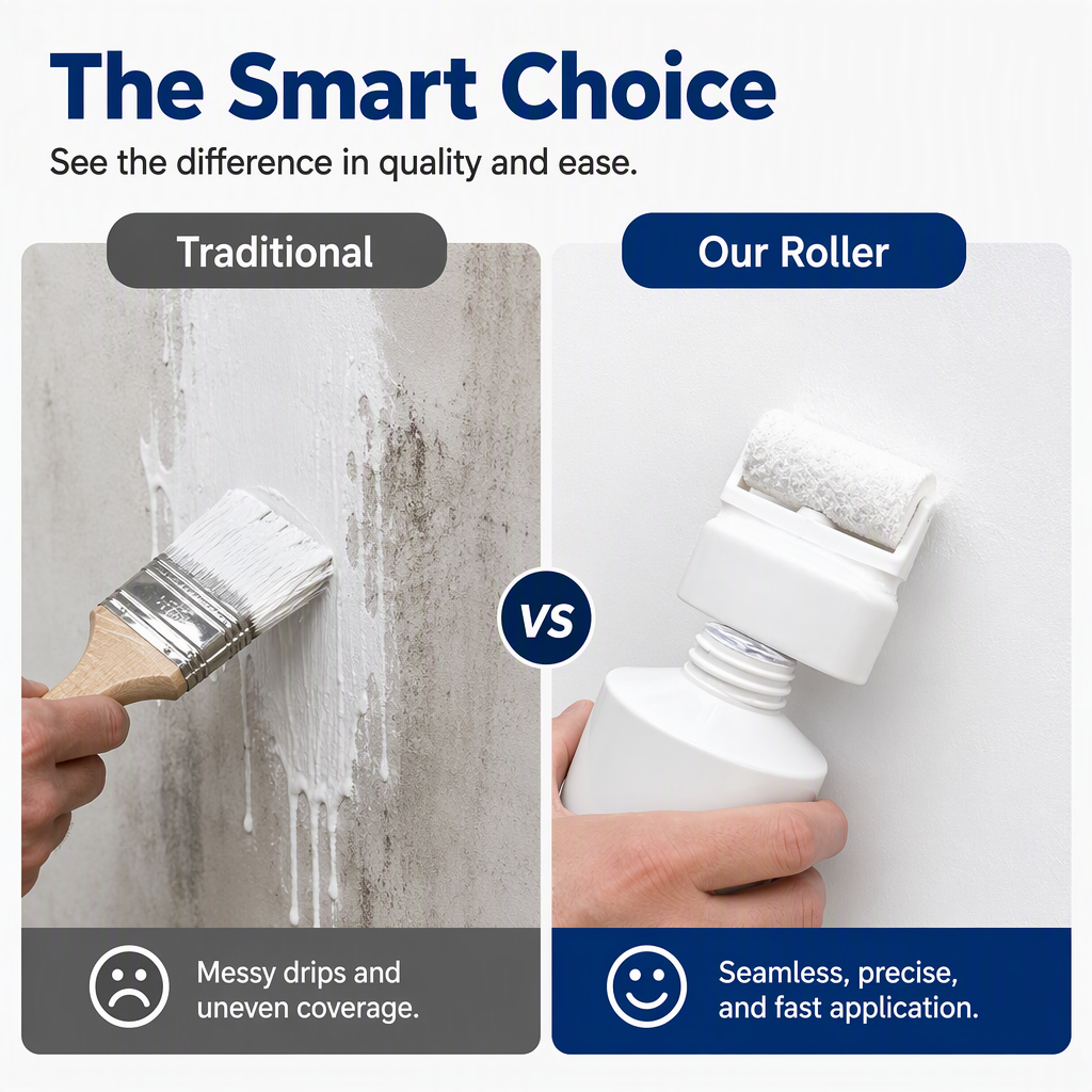 🏠 Waterproof Wall Repair Paste – Quick-Fix Filler with Integrated Roller Brush