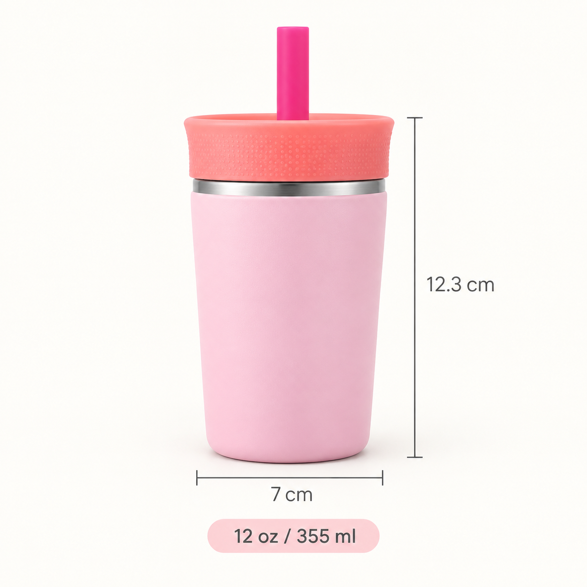 Stainless Steel Tumbler with Straw – 12oz Insulated Cup for Everyday Adventures
