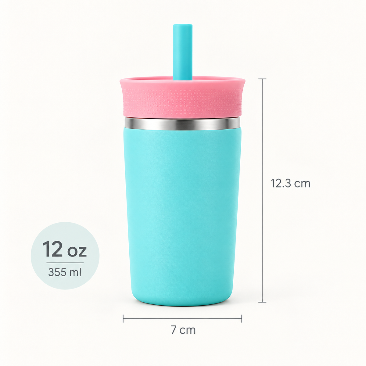 Stainless Steel Tumbler with Straw – 12oz Insulated Cup for Everyday Adventures