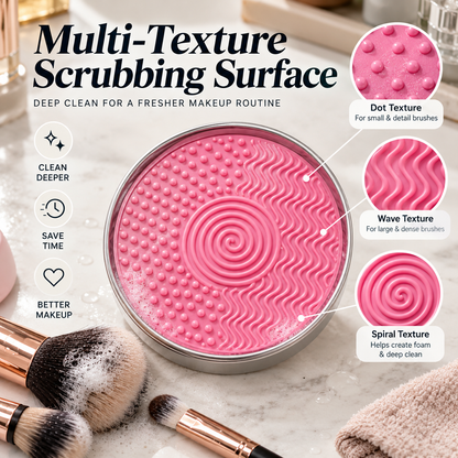 🫧 Makeup Brush Cleaning Soap with Silicone Scrub Pad