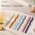 Colorful Glass Straws – Reusable Borosilicate Glass Drinking Straws for Coffee, Tea & Everyday Drinks