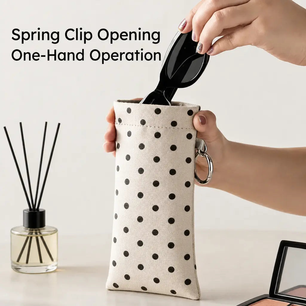 Portable Snap-Closure Glasses Pouch