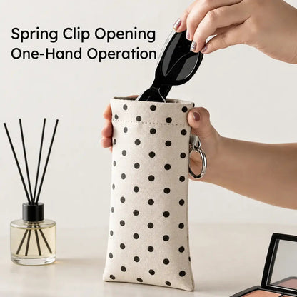 Portable Snap-Closure Glasses Pouch