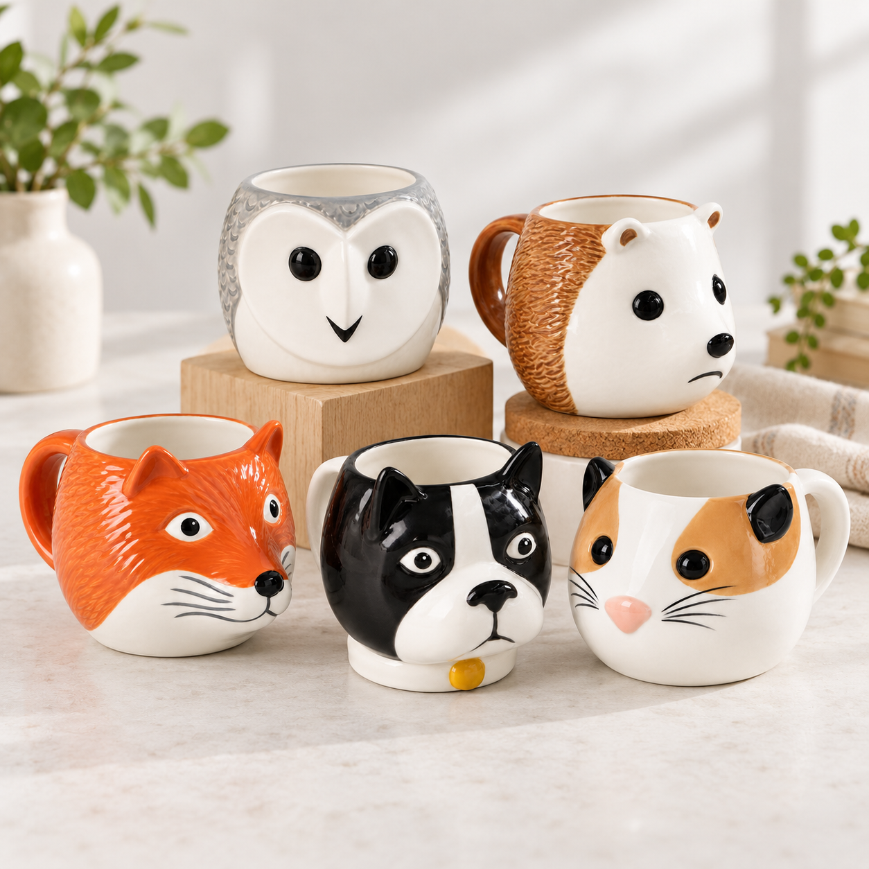 Cute Animal Ceramic Mug – Whimsical Coffee Cup for Daily Rituals