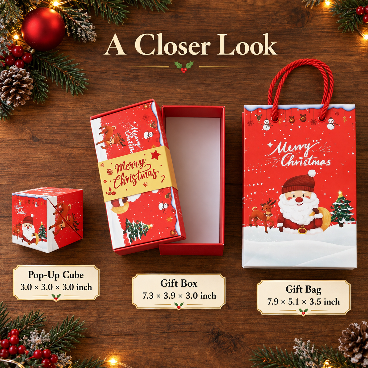 🎁Christmas Pop-up Surprise Gift Box - Unique Folding Bouncing Red Envelope Gift Box🎁