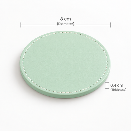 Minimal Leather Coaster Set – Soft Touch Drink Coasters for Coffee Tables, Mugs & Everyday Drinks