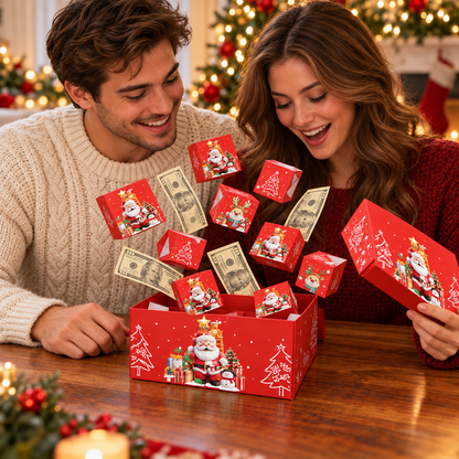 🎁Christmas Pop-up Surprise Gift Box - Unique Folding Bouncing Red Envelope Gift Box🎁