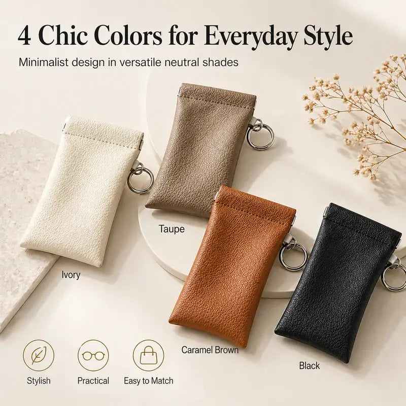 Portable Snap-Closure Glasses Pouch