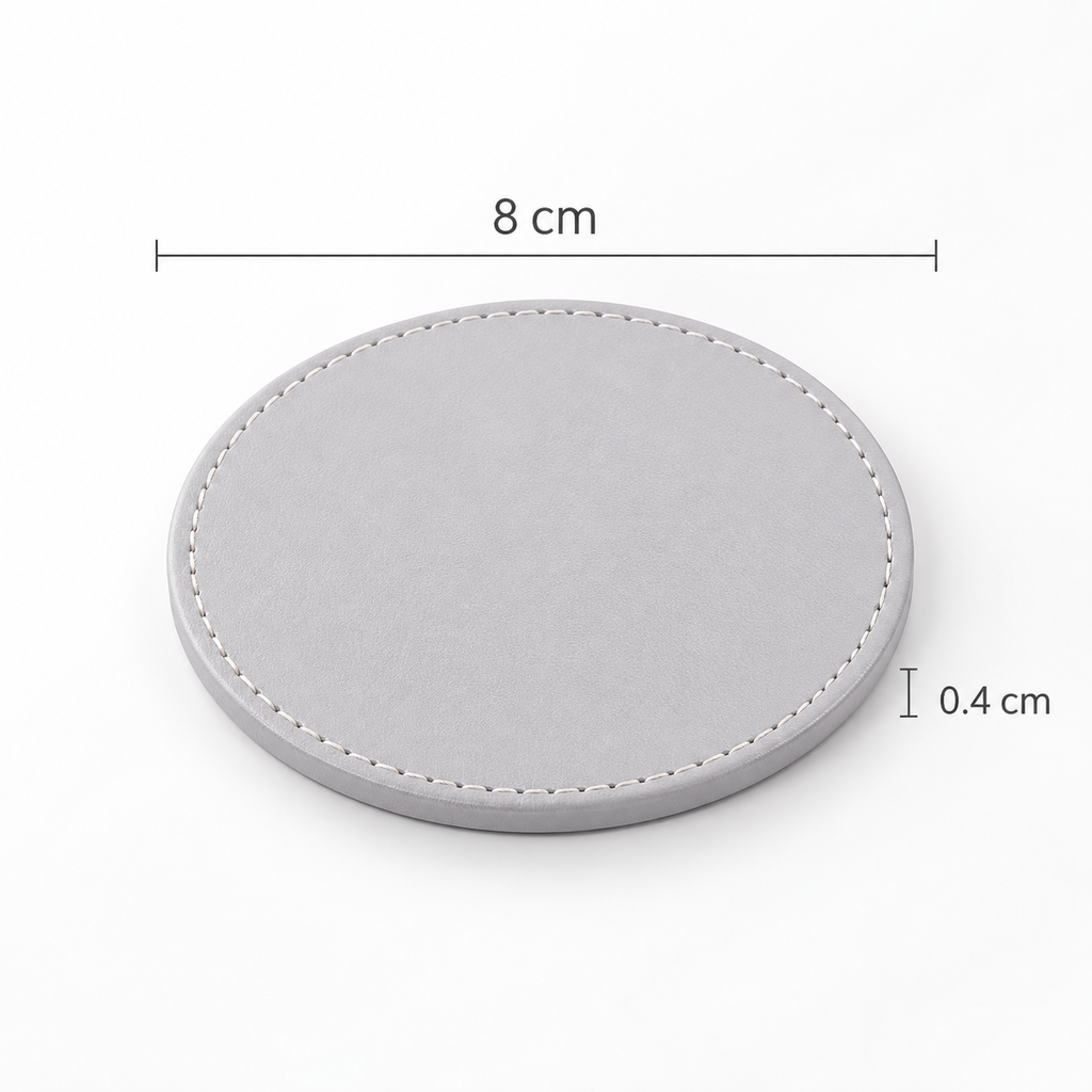 Minimal Leather Coaster Set – Soft Touch Drink Coasters for Coffee Tables, Mugs & Everyday Drinks