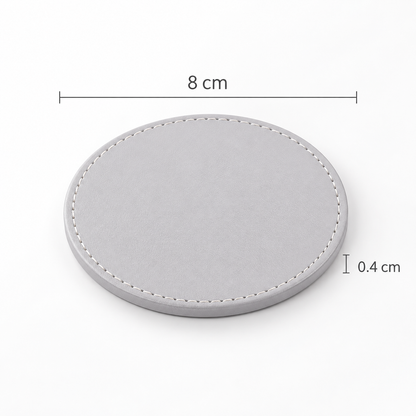 Minimal Leather Coaster Set – Soft Touch Drink Coasters for Coffee Tables, Mugs & Everyday Drinks