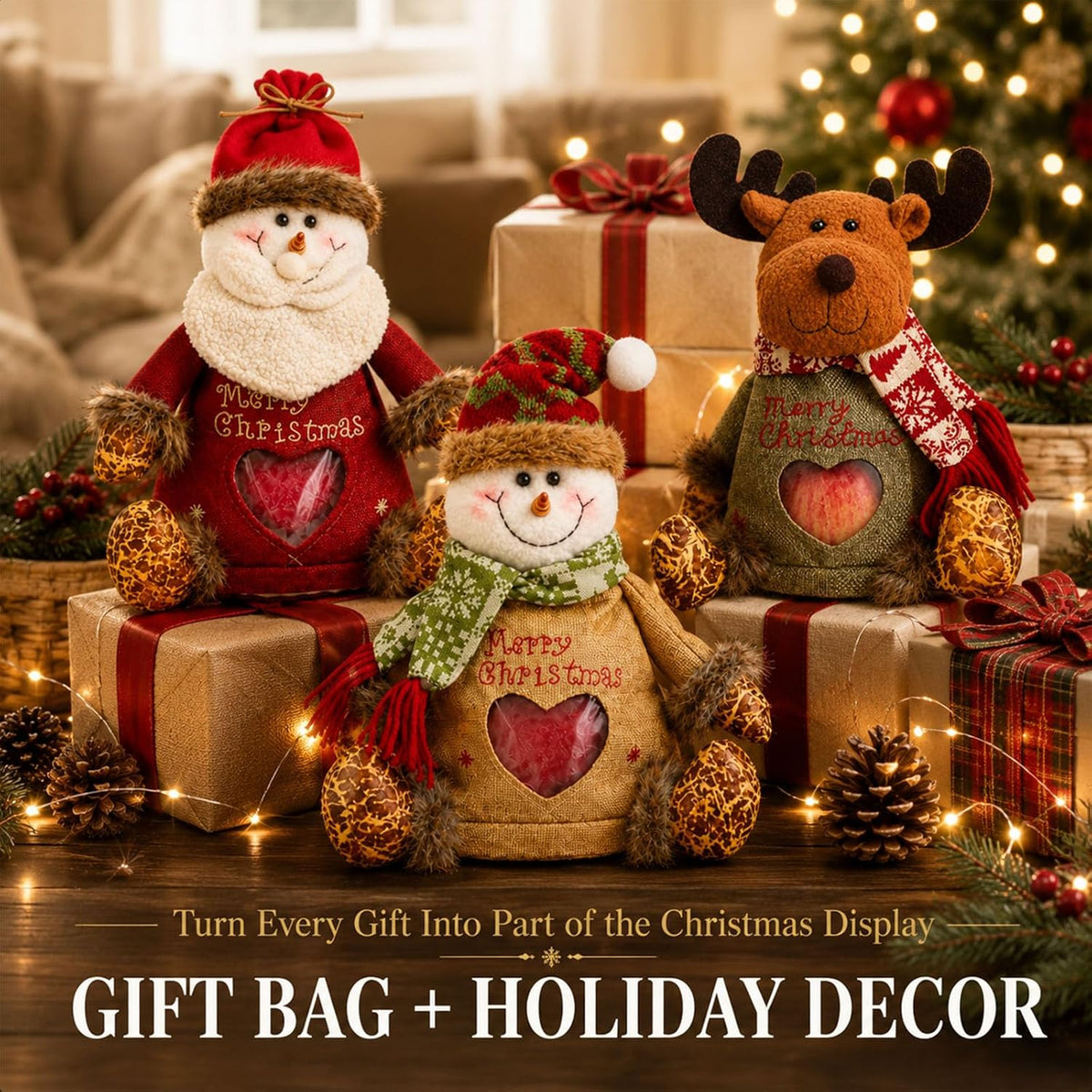 🎅Christmas Gift Bags Zipper Design🎁