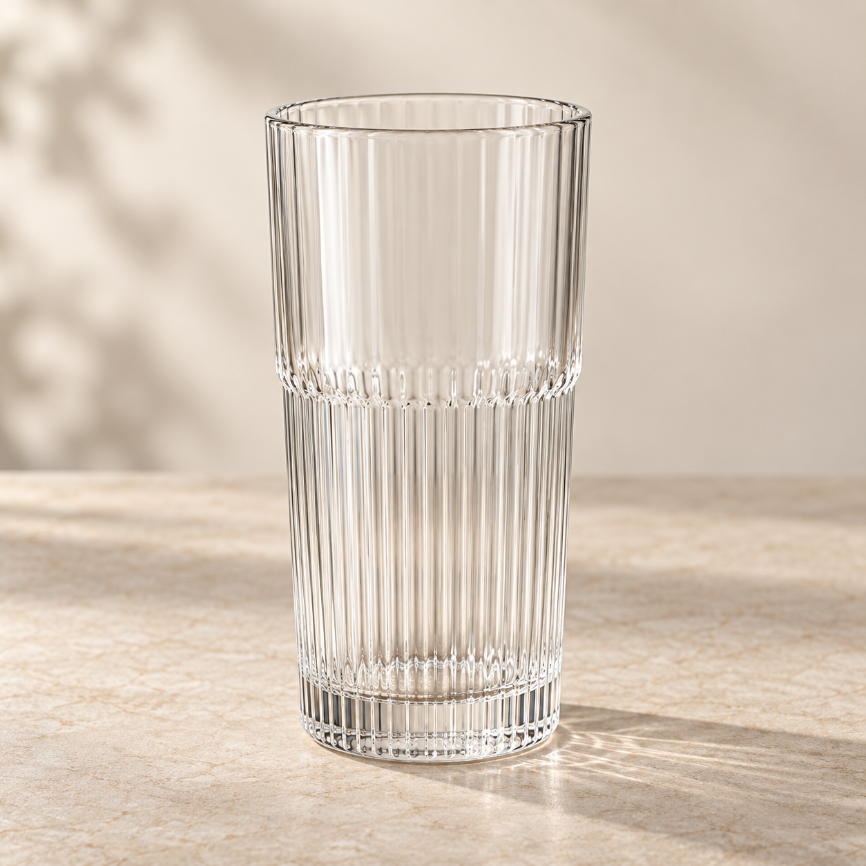 Vintage Embossed Glass Cup – Textured Drinking Glass for Coffee, Tea & Everyday Moments