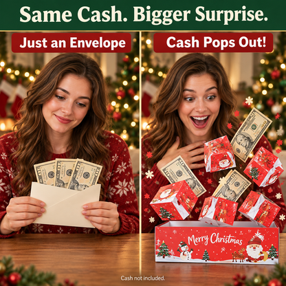 🎁Christmas Pop-up Surprise Gift Box - Unique Folding Bouncing Red Envelope Gift Box🎁