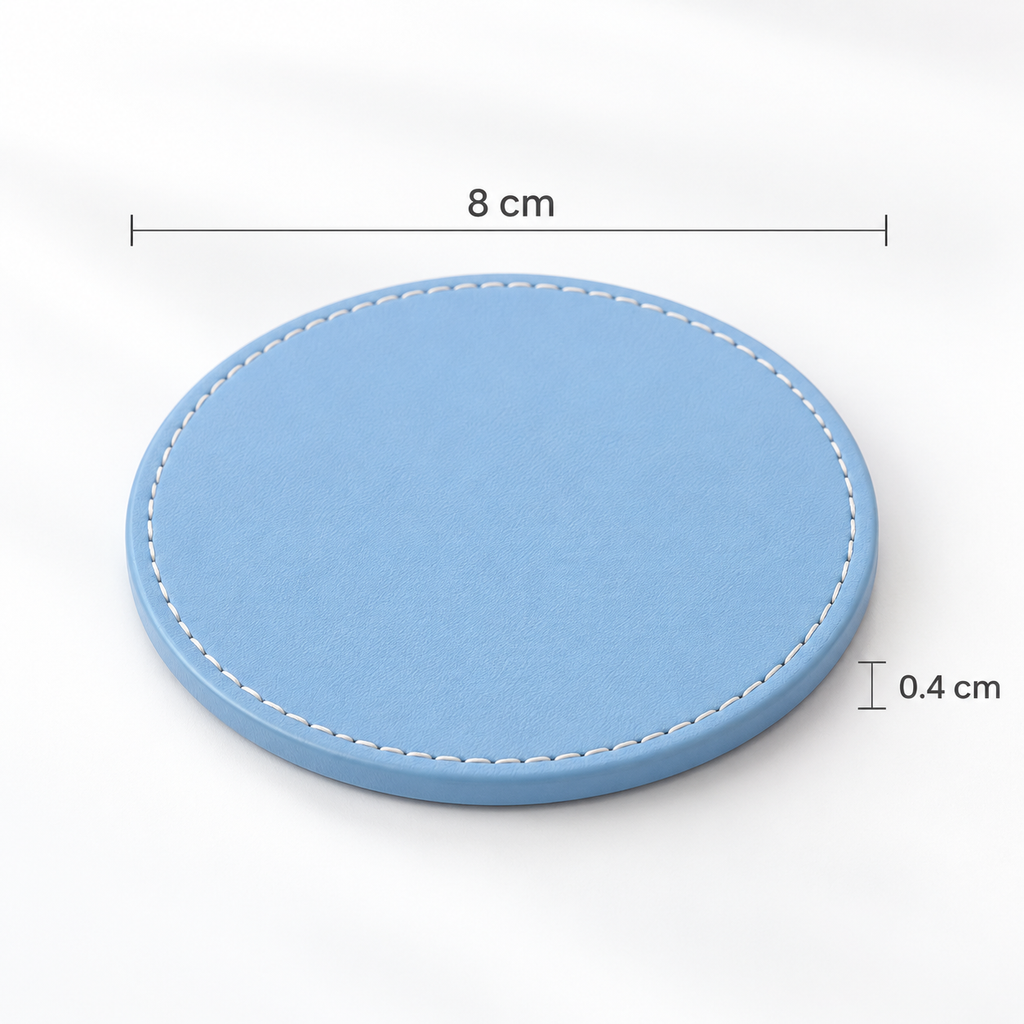 Minimal Leather Coaster Set – Soft Touch Drink Coasters for Coffee Tables, Mugs & Everyday Drinks
