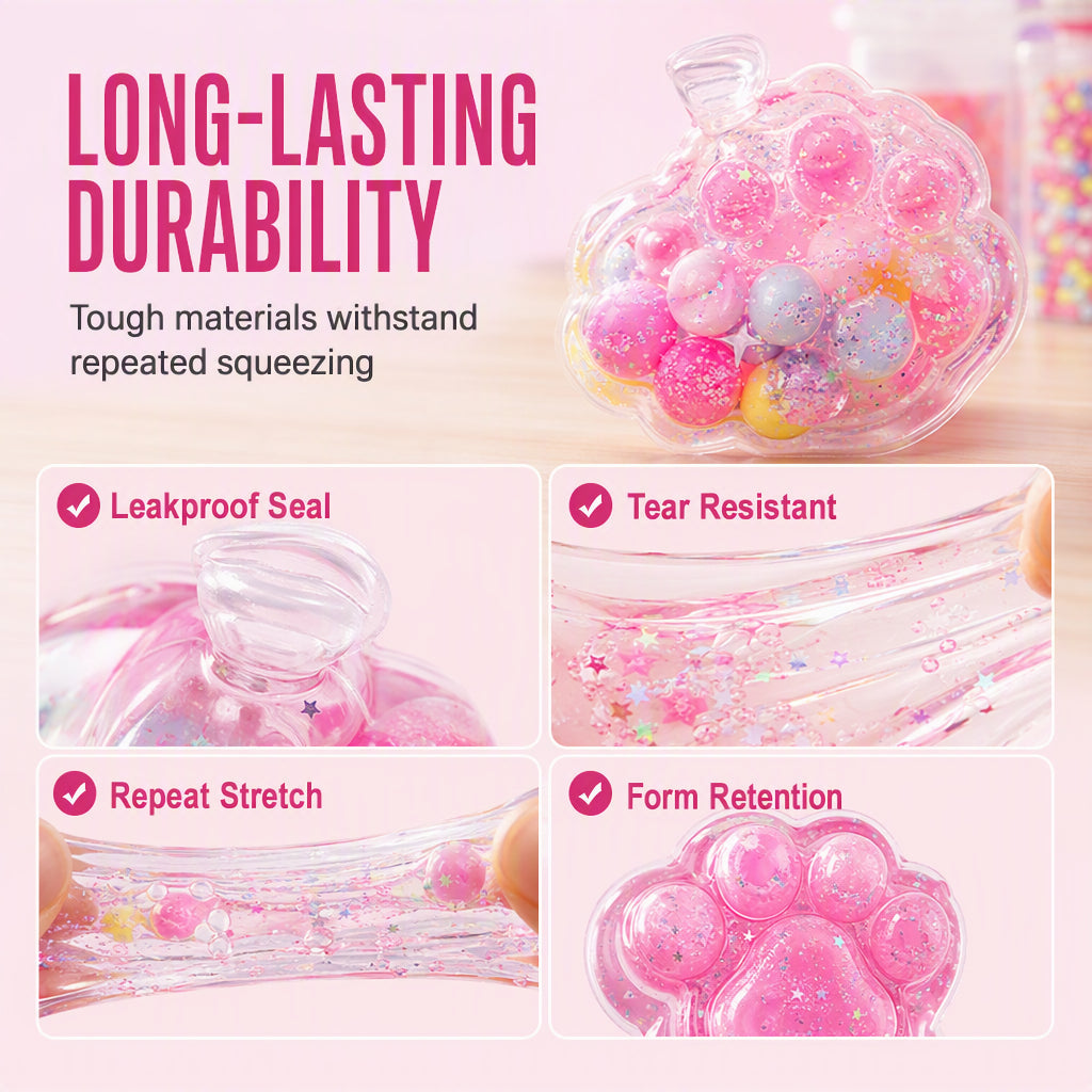 🧊 DIY Fried Ice Squishy Toy Kit – Cat claw design, squishy fun & creative – Perfect for sensory play & stress relief for kids ✨