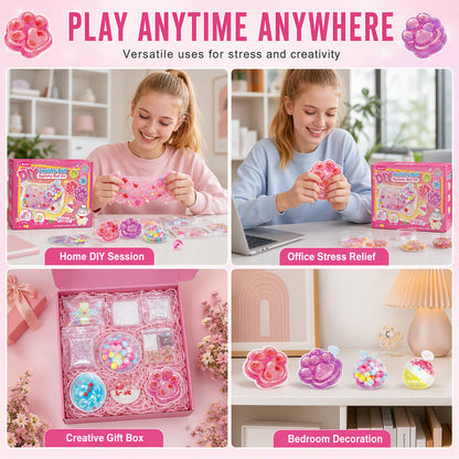🧊 DIY Fried Ice Squishy Toy Kit – Cat claw design, squishy fun & creative – Perfect for sensory play & stress relief for kids ✨
