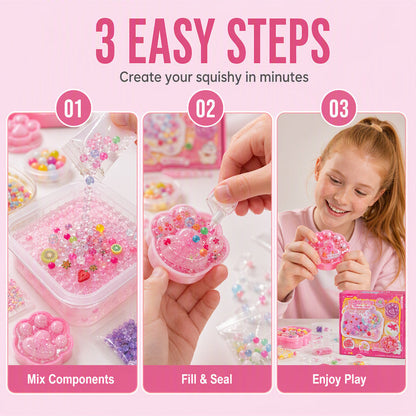 🧊 DIY Fried Ice Squishy Toy Kit – Cat claw design, squishy fun & creative – Perfect for sensory play & stress relief for kids ✨