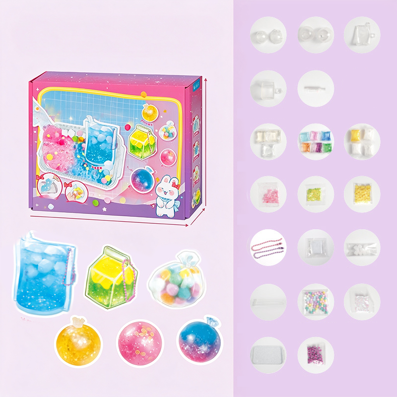 🧊 DIY Fried Ice Squishy Toy Kit – Cat claw design, squishy fun & creative – Perfect for sensory play & stress relief for kids ✨