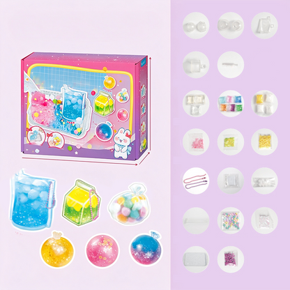 🧊 DIY Fried Ice Squishy Toy Kit – Cat claw design, squishy fun & creative – Perfect for sensory play & stress relief for kids ✨