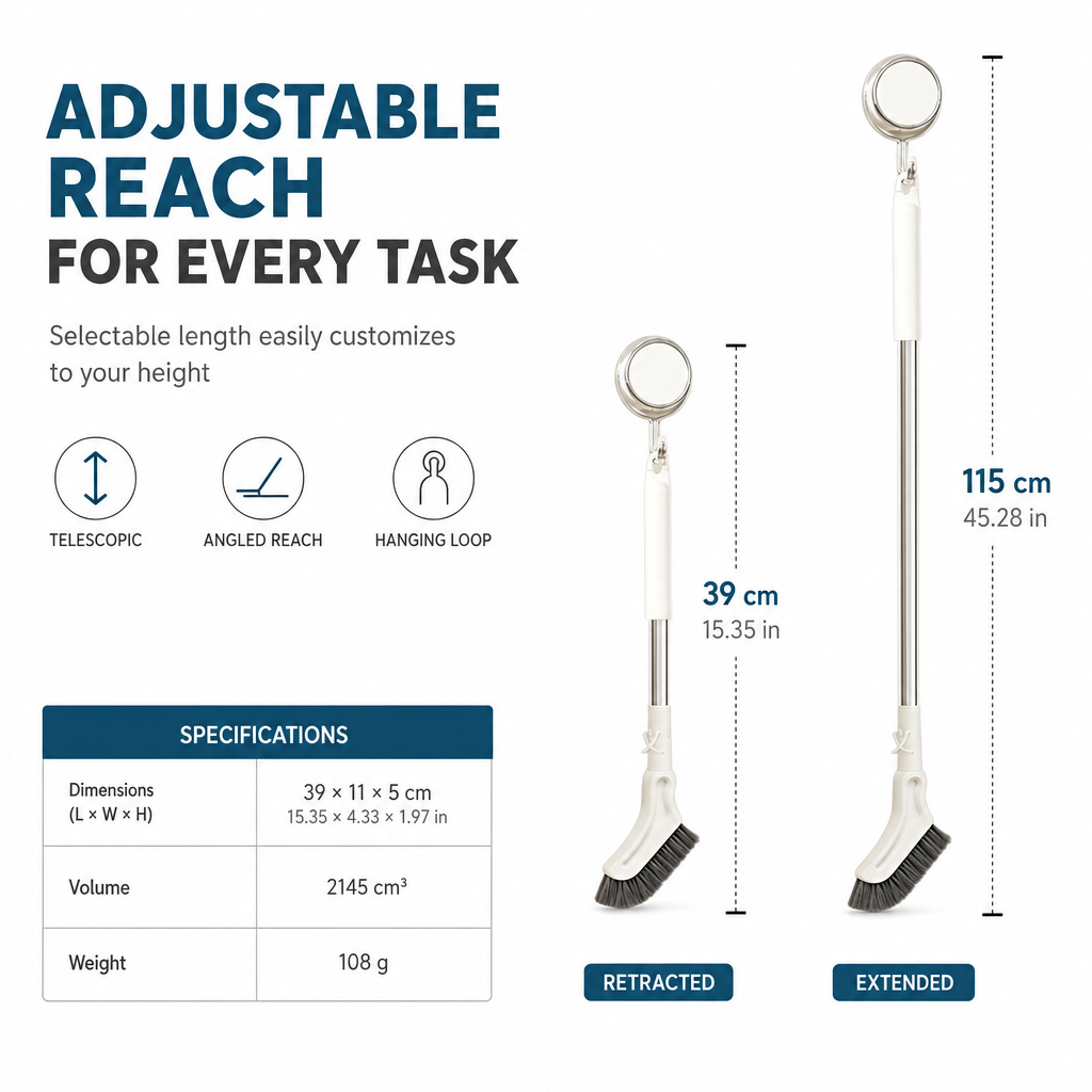 🔥Extendable Floor Scrub Brush – Clean Without Bending